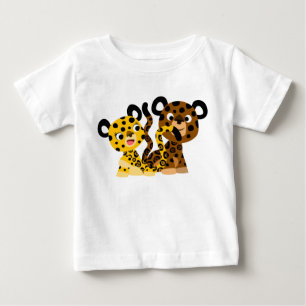 Cute Flirtatious Cartoon Jaguars Baby T-Shirt