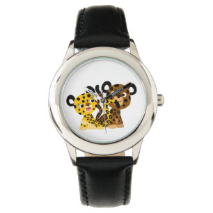 Cute Flirtatious Cartoon Jaguars Watch