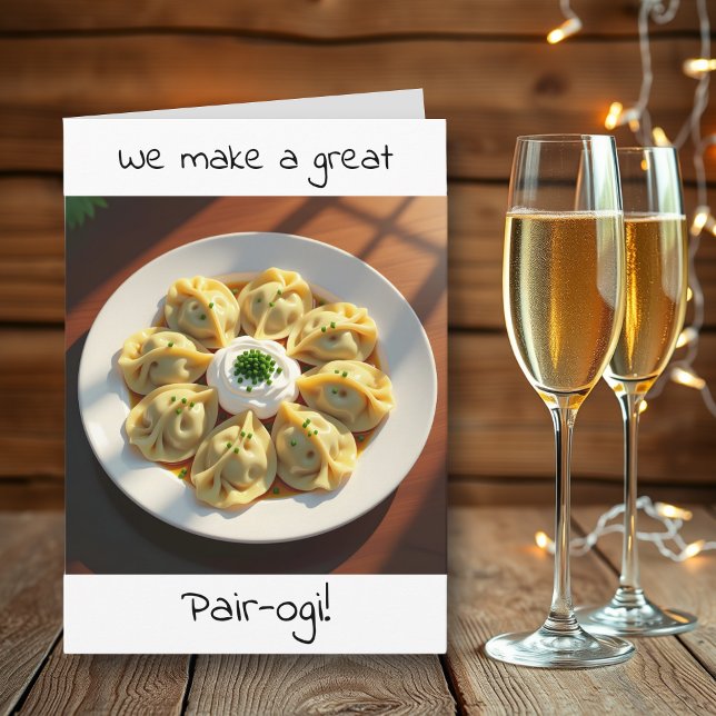 Cute Flirty Anniversary | Pierogi Pun Card (Creator Uploaded)