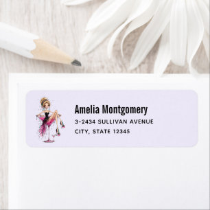 Cute Flirty Girl in a Martini Glass - Address