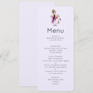 Cute Flirty Lady in a Martini Glass Invitation