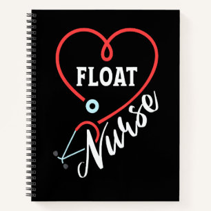 Cute Float Nurse Heart Notebook