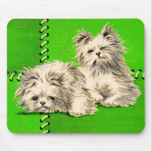 cute floofy dogs mouse mat