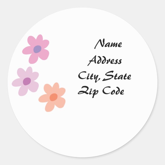 Cute floral address labels (Front)