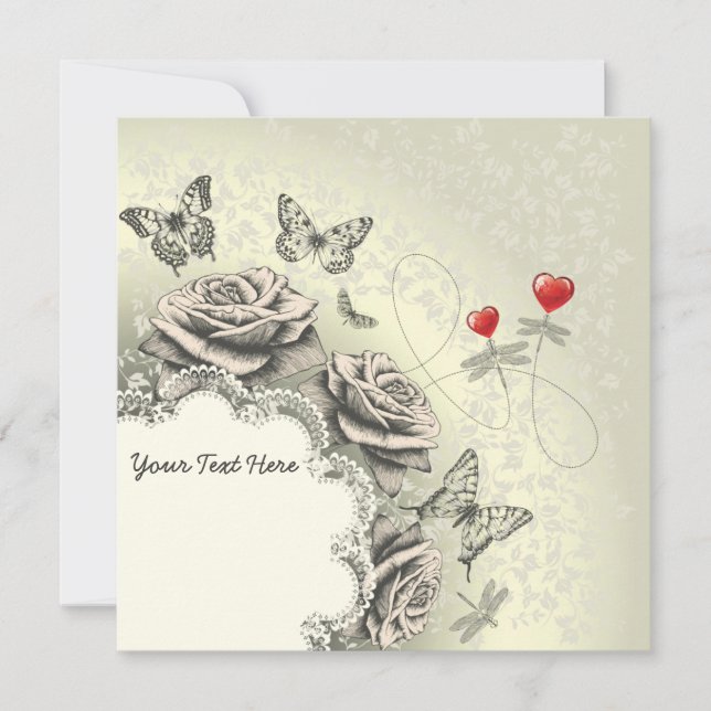 Cute Floral Any Event Holiday Card (Front)
