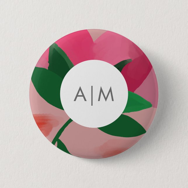 Cute floral backpack button (Front)