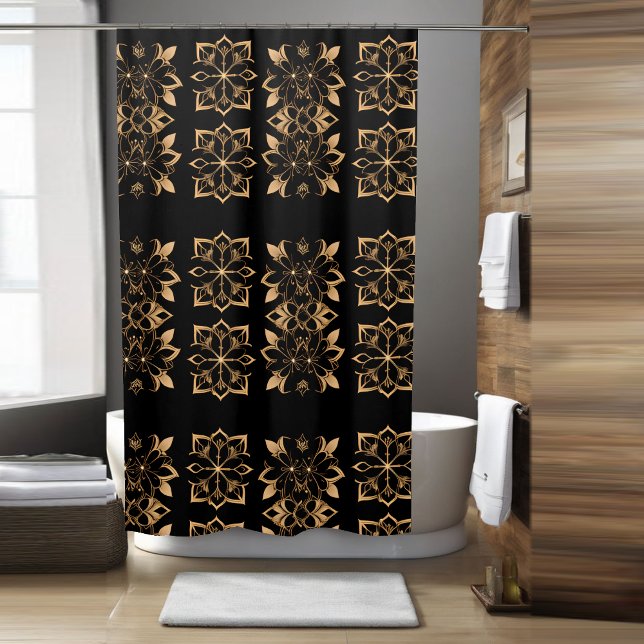 Cute Floral Boho Shower Curtain (Creator Uploaded)