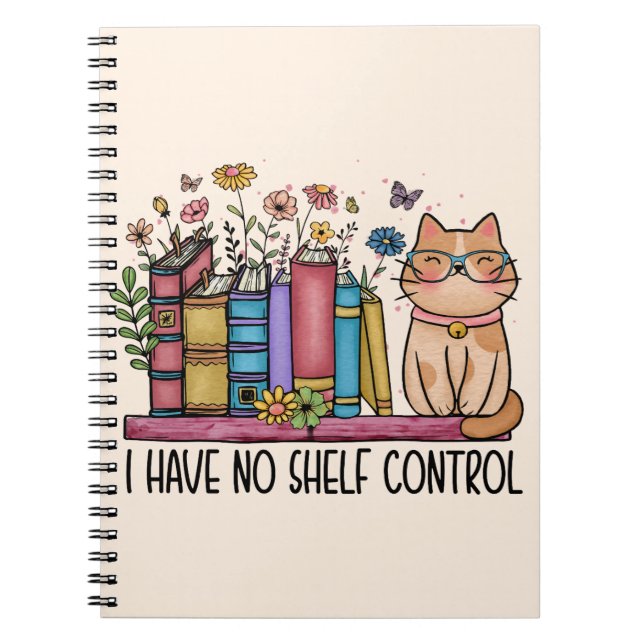 Cute Floral Books and Cat (Front)