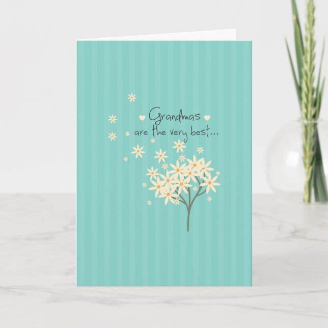 Cute Floral Bouquet Grandmothers Mothers Day  Card (Front)
