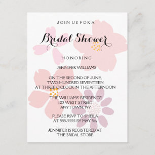 Cute Floral Bridal Shower Invitations