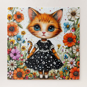 🐱🌸 Cute Floral Cat Puzzle Gift ✨