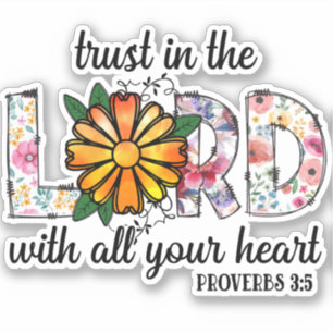 Cute Floral Christian Trust in the Lord