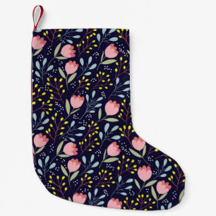 Cute Floral: Colourful Flowers Pattern. Small Christmas Stocking