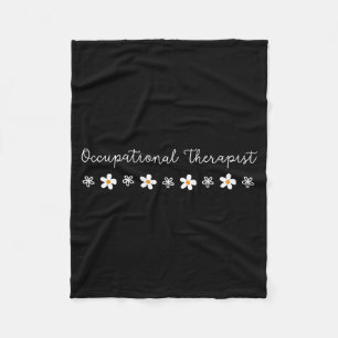 Cute Floral Daisy Occupational Therapy Therast Ot  Fleece Blanket
