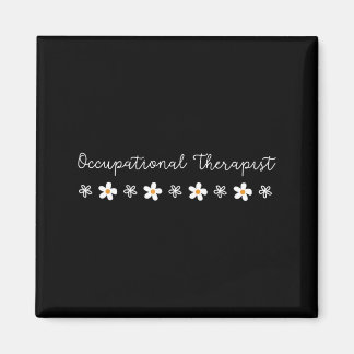 Cute Floral Daisy Occupational Therapy Therast Ot  Magnet