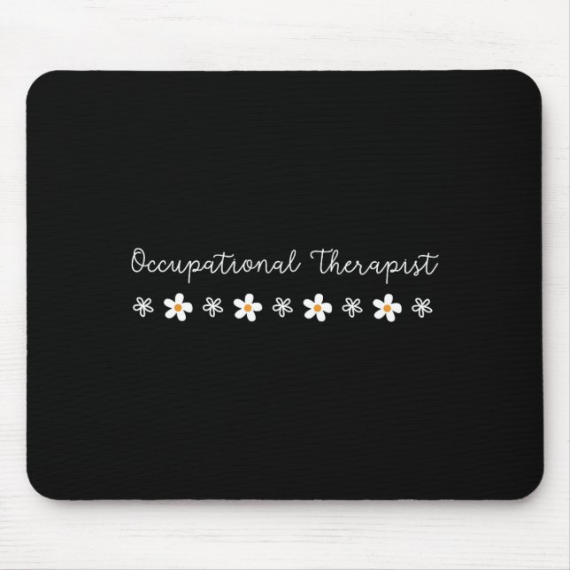 Cute Floral Daisy Occupational Therapy Therast Ot  Mouse Mat (Front)