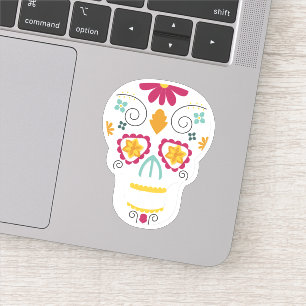 Cute Floral Day of the Dead Calavera Sugar Skull