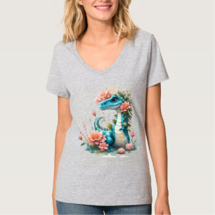 Cute Floral dinosaur T-Shirt