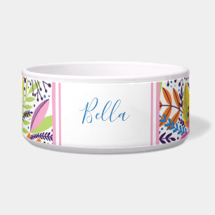 Cute Floral Dog Name Monogrammed