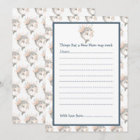 Cute Floral Dolphin Baby Shower