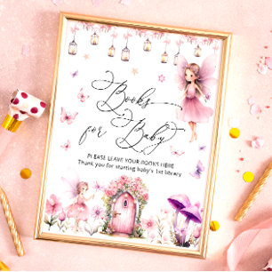 Cute Floral Fairy Garden Books for Baby Poster