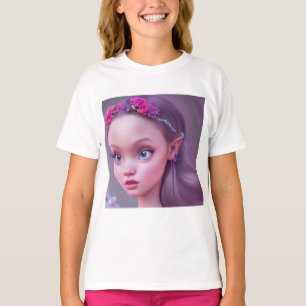 Cute Floral Fairy Princcess Kids T-Shirt