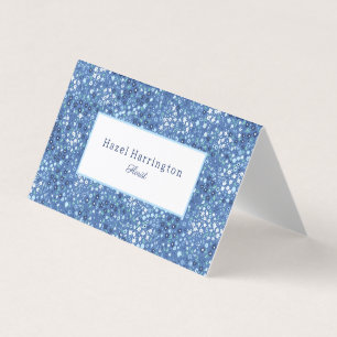 Cute Floral Folded Business Card Customizable