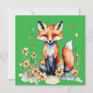 Cute floral fox
