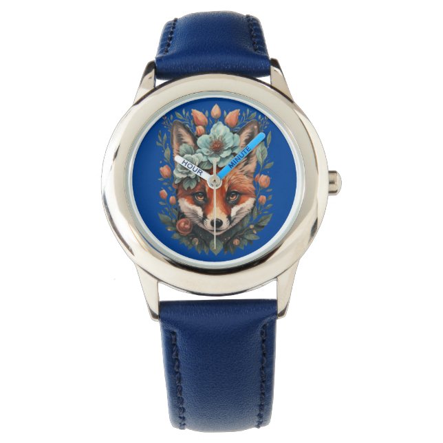 Cute floral fox watch (Front)