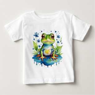 Cute floral frog Baby T-Shirt