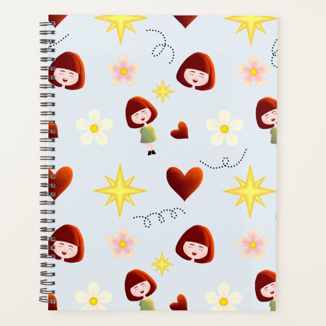 Cute Floral Girl Planner (Front)
