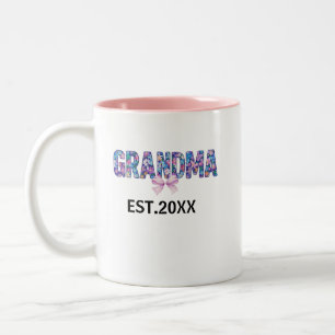 Cute Floral Grandma Mug Personalised Birthday Gift