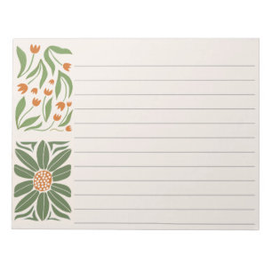 Cute floral Green and pink Modern Notepad