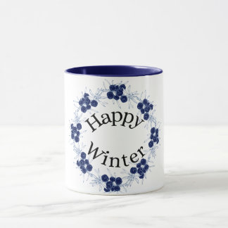 Cute Floral Happy Winter Coffee Mug