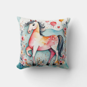 Cute floral horse cushion