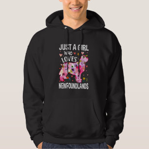 Cute Floral Just A Girl Who Loves Newfoundlands Do Hoodie