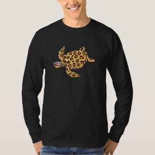 Cute Floral Leopard Print Turtle Lover Costume Gir T-Shirt