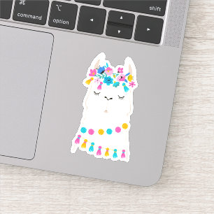 Cute Floral Llama