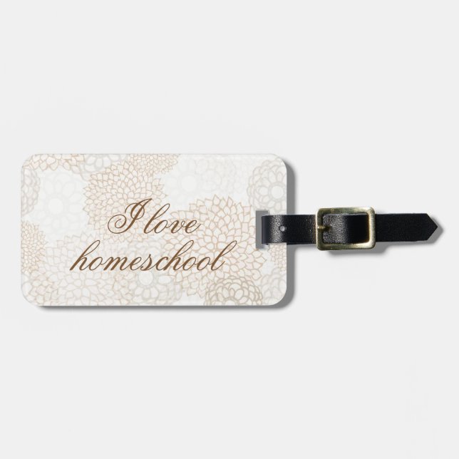 Cute Floral Luggage Tag (Front Horizontal)