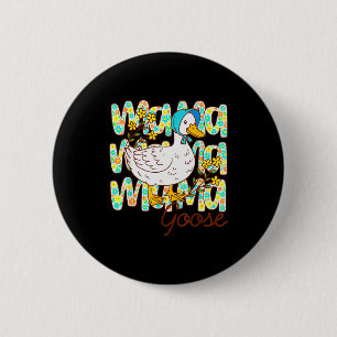 Cute Floral Mama Goose Coquette Mother's Day Silly 6 Cm Round Badge