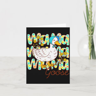 Cute Floral Mama Goose Coquette Mother's Day Silly Card