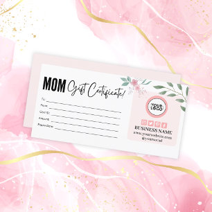 Cute Floral Mother's Day Gift Certificate