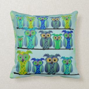 Cute Floral Owls Cushion