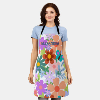 Cute Floral Pattern Apron