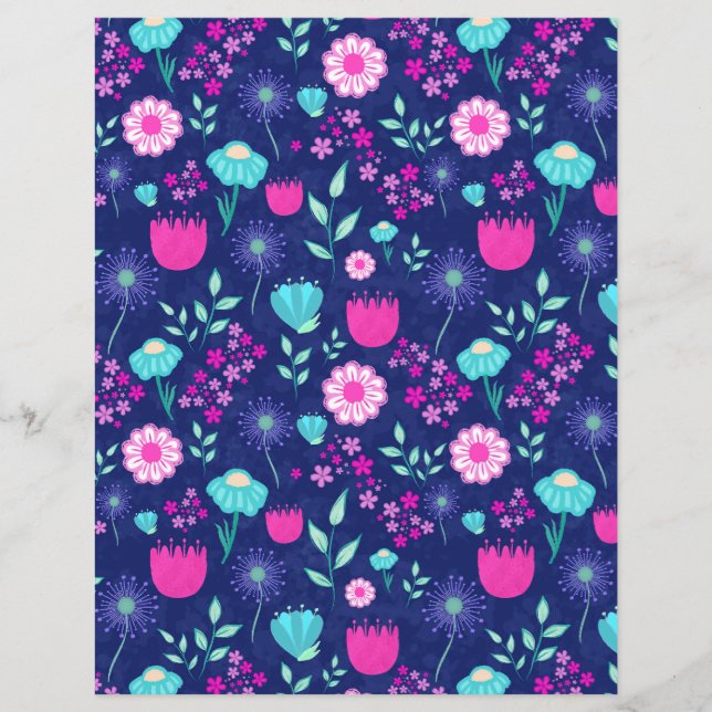 Cute floral pattern background (Front)