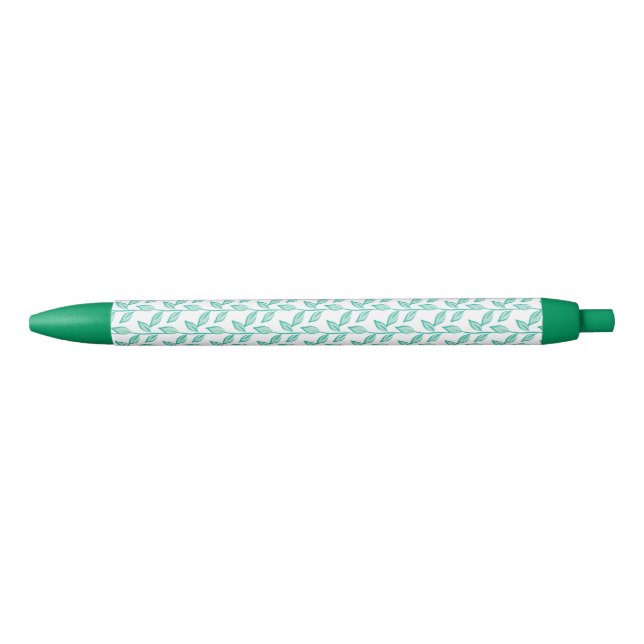 Cute floral pattern background black ink pen (Front)