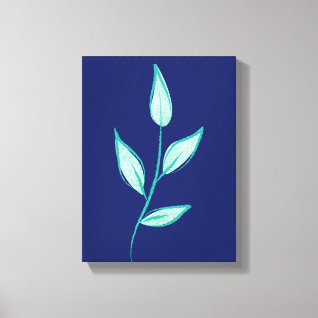 Cute floral pattern background canvas print (Front)