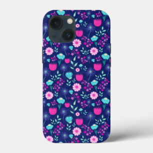 Cute floral pattern background iPhone 13 mini case