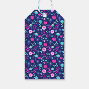 Cute floral pattern background gift tags