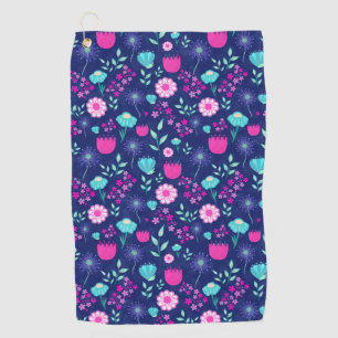 Cute floral pattern background golf towel